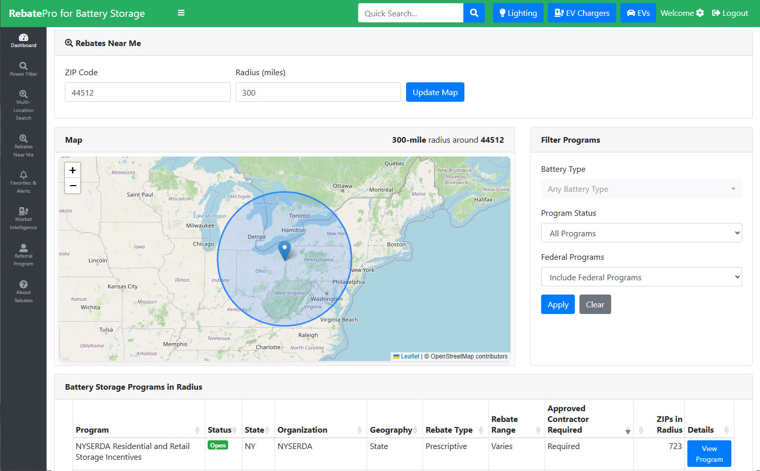 RebatePro for Battery Storage Rebates Near Me