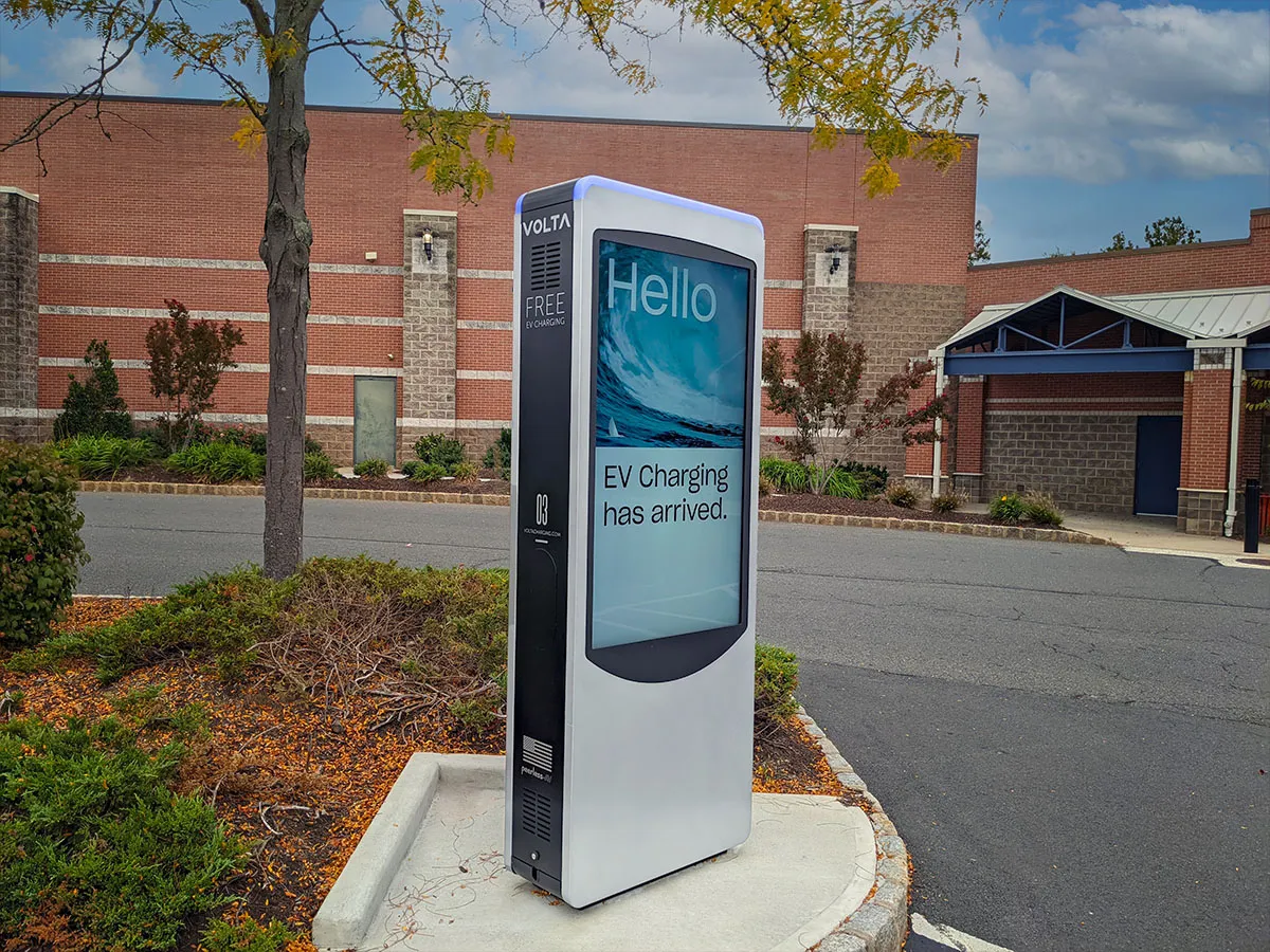 Volta EV Charger at a retail complex